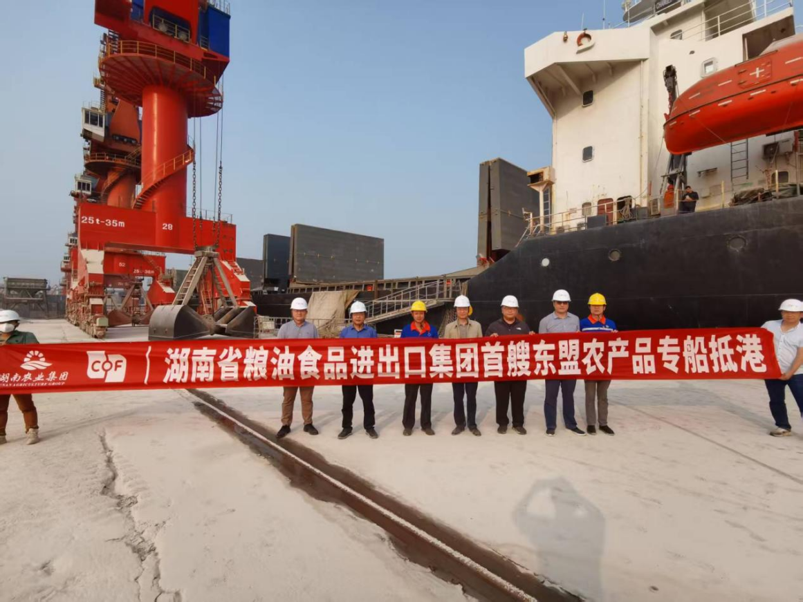 糧油進出口集團金健進出口公司首艘東盟農產品專船抵港